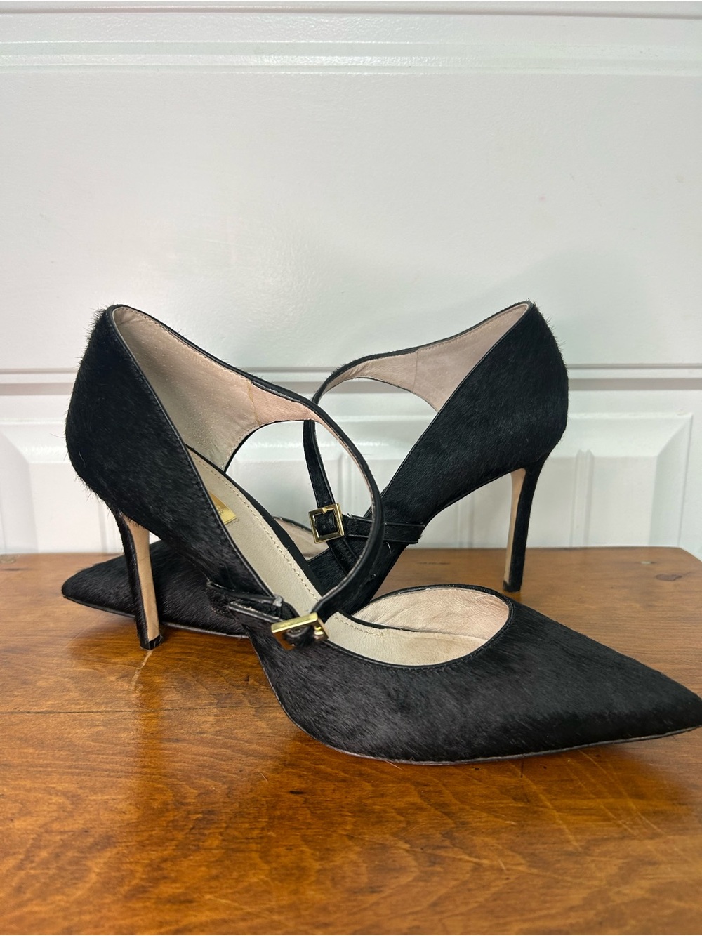 Louise et Cie Calf hair strap heel size 11